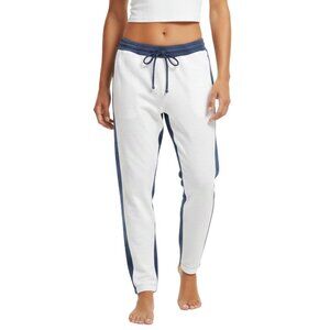 NEW Chaser Super Soft Heather Blue & Cream Drawstring Jogger Pants Sz. S